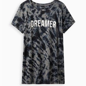 Torrid Tunic Tee - Dreamer Tie-Dye Black